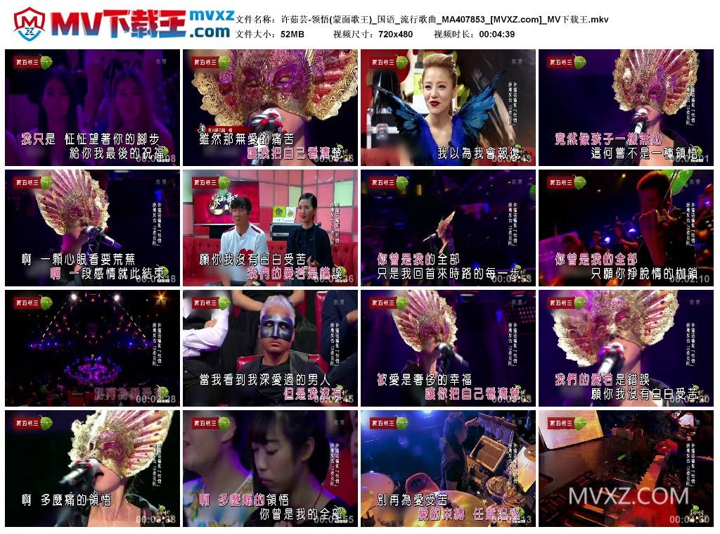 许茹芸-领悟(蒙面歌王)_国语_流行歌曲_MA407853